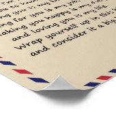 Poster Amour Mari | Lettre À Mon Mari Je T'Aime (Coin)