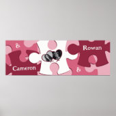 Poster Amour moderne Jigsaw Pièces Noms personnalisés Ima (Devant)