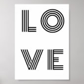 Poster Amour moderne | Monochrome Citation Art tendance é (Devant)