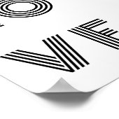 Poster Amour moderne | Monochrome Citation Art tendance é (Coin)