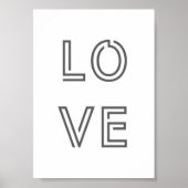 Poster Amour moderne | Monochrome Citation Art tendance é (Devant)