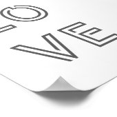 Poster Amour moderne | Monochrome Citation Art tendance é (Coin)