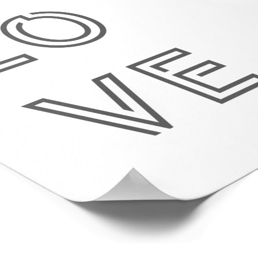 Poster Amour moderne | Monochrome Citation Art tendance é (Coin)