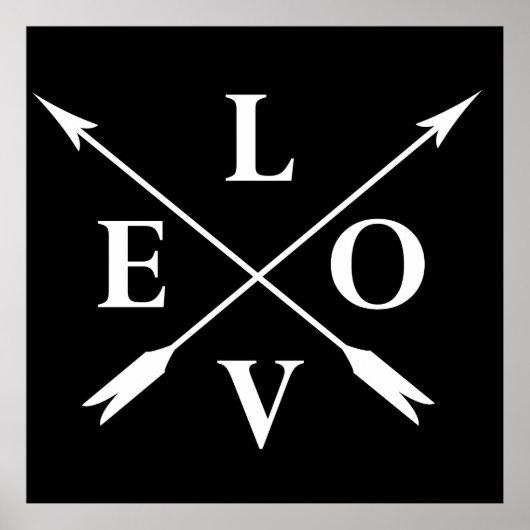 Poster amour monogrammé (Devant)