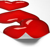 Poster amour monogrammé motif des coeurs rouges (Coin)