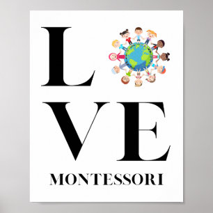 Poster Amour   Montessori   Les Enfants Du Monde Entier