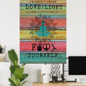 Poster Amour narky et Yoga léger (Bureau à domicile)