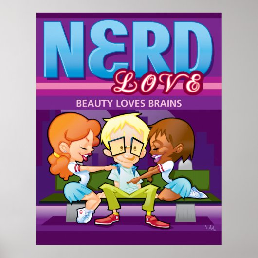 Poster Amour nerd (Devant)