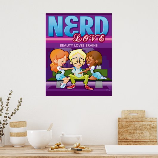 Poster Amour nerd (Cuisine)