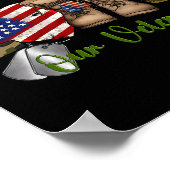 Poster Amour Notre Jour Des Anciens Combattants Fier drap (Coin)