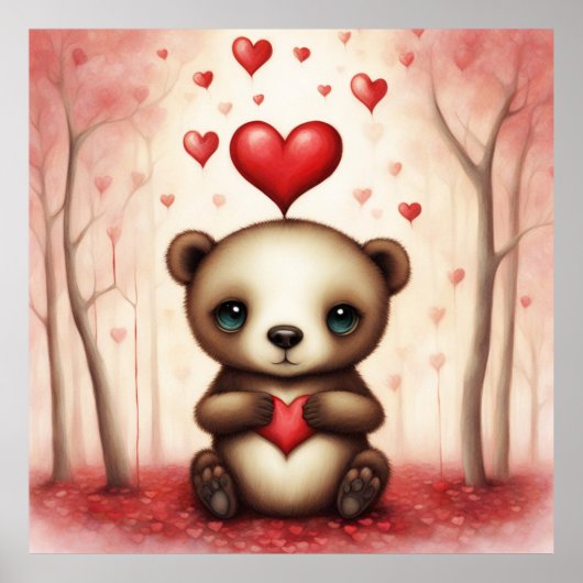 Poster Amour Ours 1 (Devant)