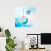 Poster "Amour Paix Joie" Ornement de Noël (Bureau à domicile)