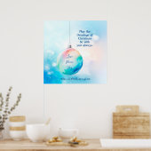 Poster "Amour Paix Joie" Ornement de Noël (Cuisine)