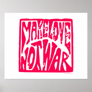 Poster Amour, pas guerre