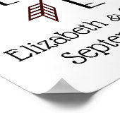 Poster Amour personnalisé avec flèches Mariage Date d'imp (Coin)