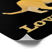 Poster Amour pour diriger l'amour pour servir le lion pet (Coin)