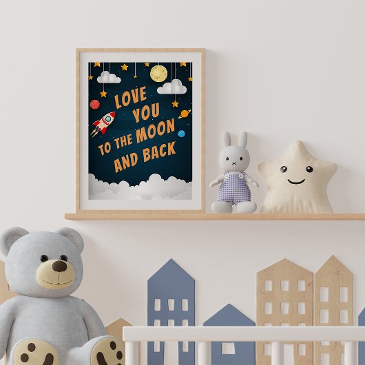 Poster Amour pour toi jusqu'à la Lune et Retour