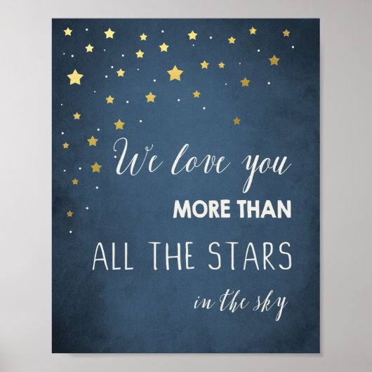 Poster Amour pour toi plus que toutes les étoiles Citatio (Devant)
