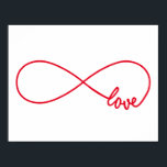 Poster Amour pour toujours, signe rouge infini, amour san<br><div class="desc">Amour éternel,  signe infini rouge,  amour sans fin,  affiche pour la Saint Valentin,  anniversaire mariage,  cadeau pour femme,  pour la fête de la mère</div>
