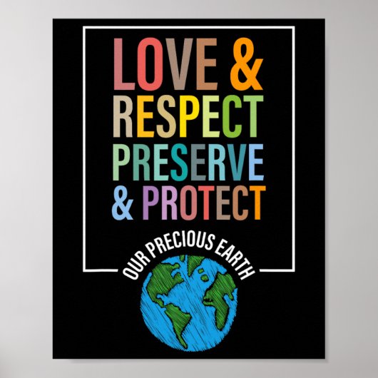 Poster Amour Respect Préserver Protéger Notre Précieuse T (Devant)