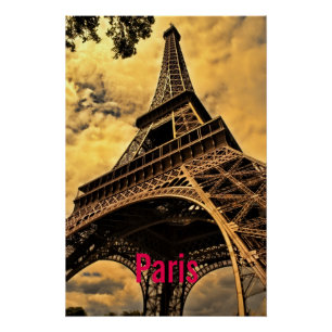 Poster Amour & Romance Ville de Paris Tour Eiffel France