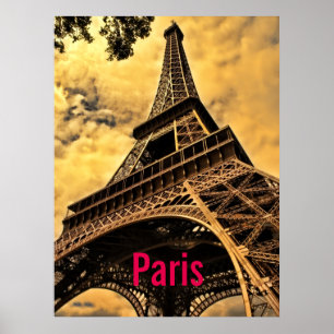 Poster Amour & Romance Ville de Paris Tour Eiffel France