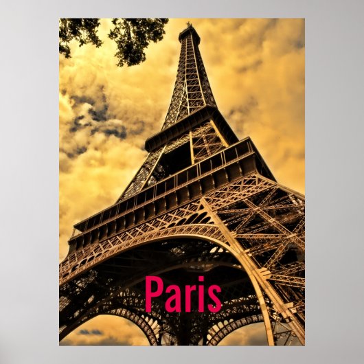 Poster Amour & Romance Ville de Paris Tour Eiffel France (Devant)