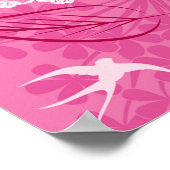 Poster Amour romantique Silhouette Motif Coeurs roses (Coin)