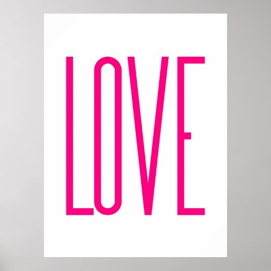 Poster Amour Rose Clair Moderne (Devant)
