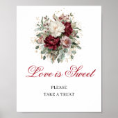 Poster Amour Rouge Profond est Douce Rouge Tablette de Si (Devant)