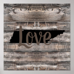 Poster amour rustique TENNESSEE  