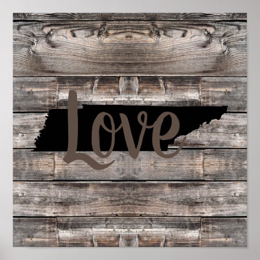 Poster amour rustique TENNESSEE | (Devant)
