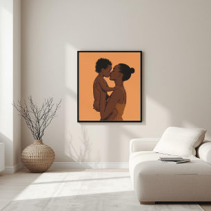 Poster Amour Sacré – Art de la Maternité Afrocentrique