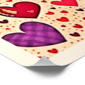 Poster Amour sans couture Coeur Motif Art (Coin)