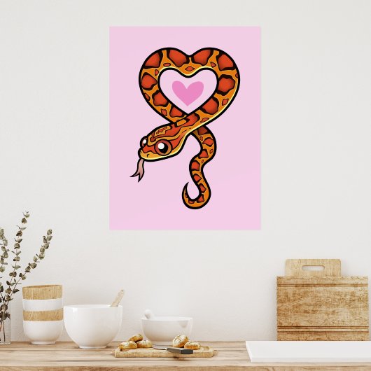 Poster Amour serpent (Cuisine)