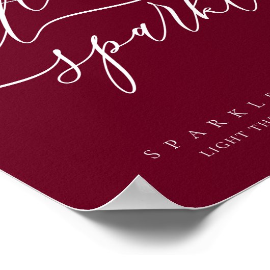 Poster Amour Simple Bourgogne Chic (Coin)