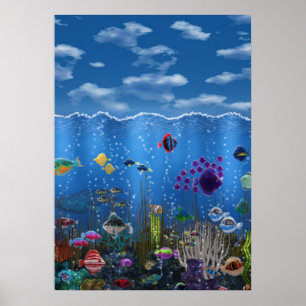 Poster Amour sous-marin -