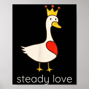 Poster Amour stable couple drôle amoureux d'oie Saint-Val
