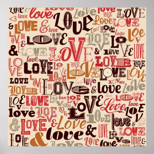 Poster Amour Texte (Devant)