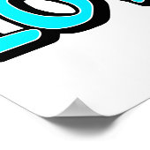 Poster Amour turquoise (Coin)