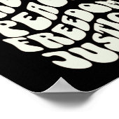 Poster Amour Vérité Paix Liberté Justice Design Cool (Coin)