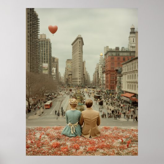 Poster Amour Vintage à New York (Devant)