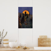 Poster Amour vintage et romance, Harvest Moon Kiss (Cuisine)