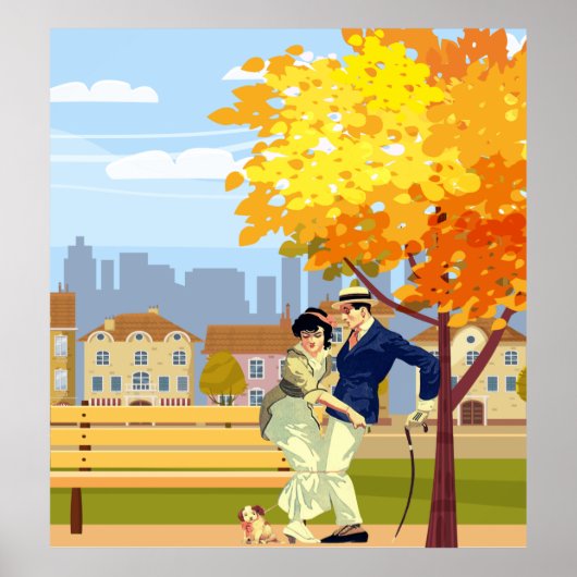 Poster Amour vintage Lié Dans Un Noeud (Devant)