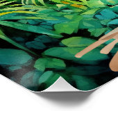 Poster Amoureux cool de léopards de jungle  (Coin)