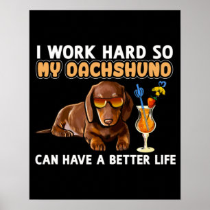Poster Amoureux Dachshund