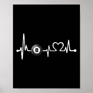 Poster Amoureux de billard amusant Cadeau Amour Billard C
