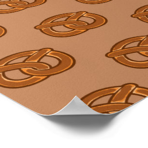 Poster Amoureux de Bretzels Salés Forme de Boucle pour le
