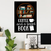 Poster Amoureux de café Café et bons livres (Bureau à domicile)