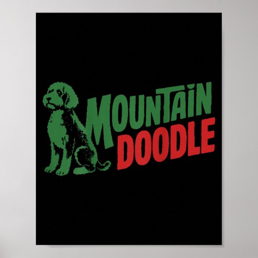 Poster Amoureux de chien doodle de Back Mountain Rétro Ex (Devant)